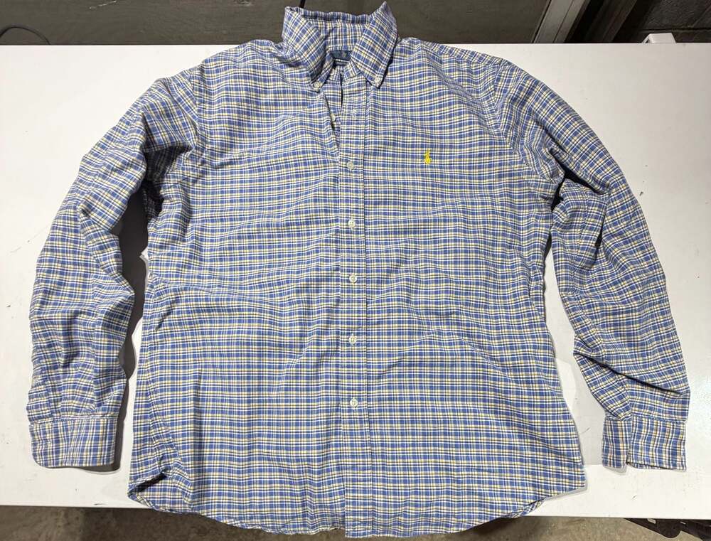 2 Polo Ralph Lauren Men's Custom Fit Plaid Long Sleeve Button Down Shirts - Picture 2 of 7